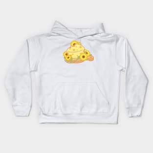 Tiny Sunflower Cheese Board Kids Hoodie